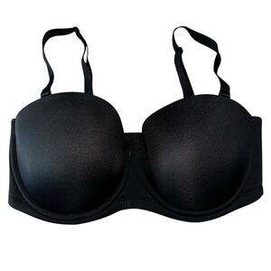 40DDD Elegant Satin Black Bra Plus Size Lingerie Bridal Date Dancer Model